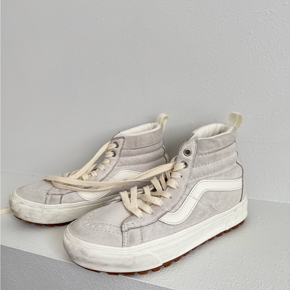 Vans Cream High-Top Sneakers